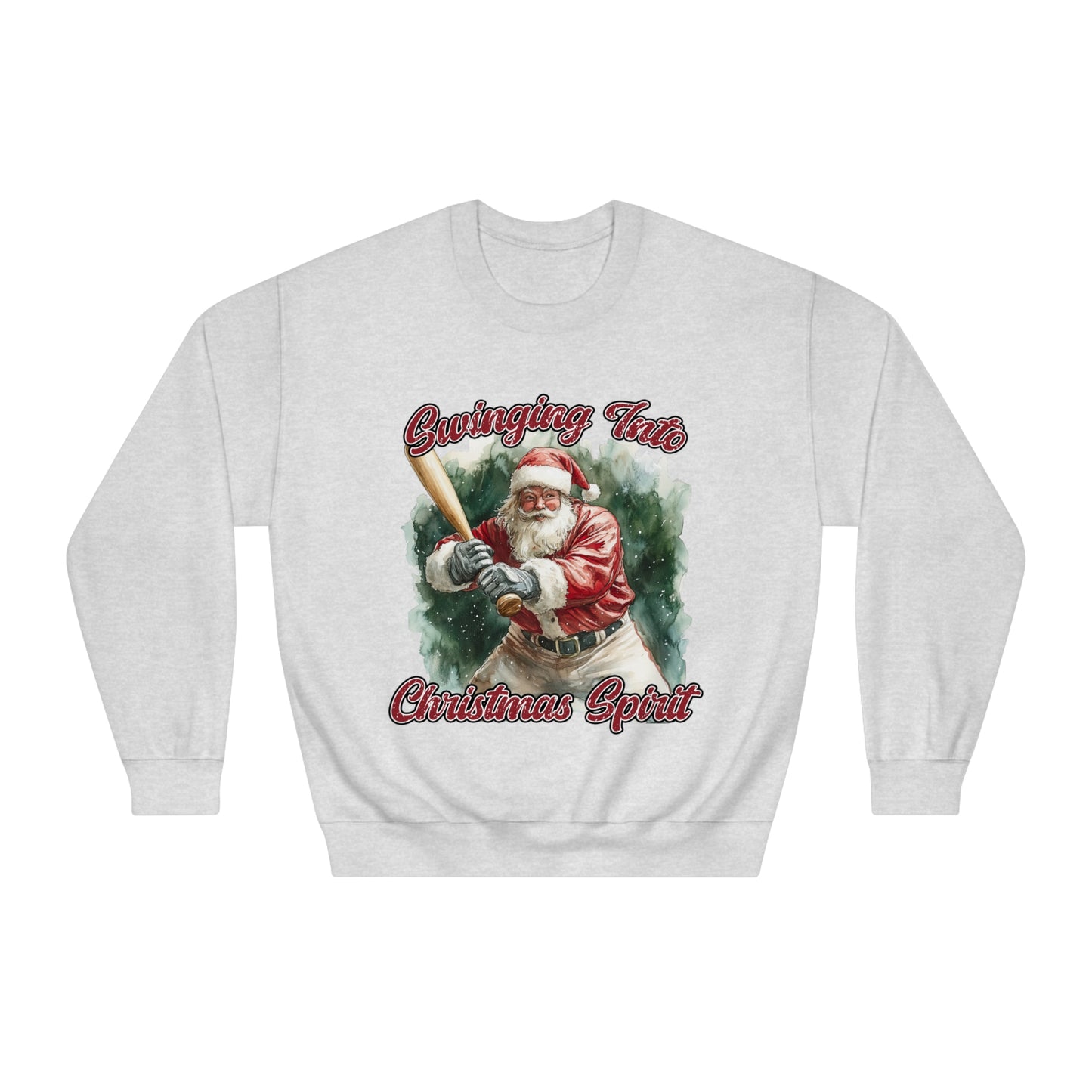 Swinging Into Christmas Spirit- Baseball Sweatshirt