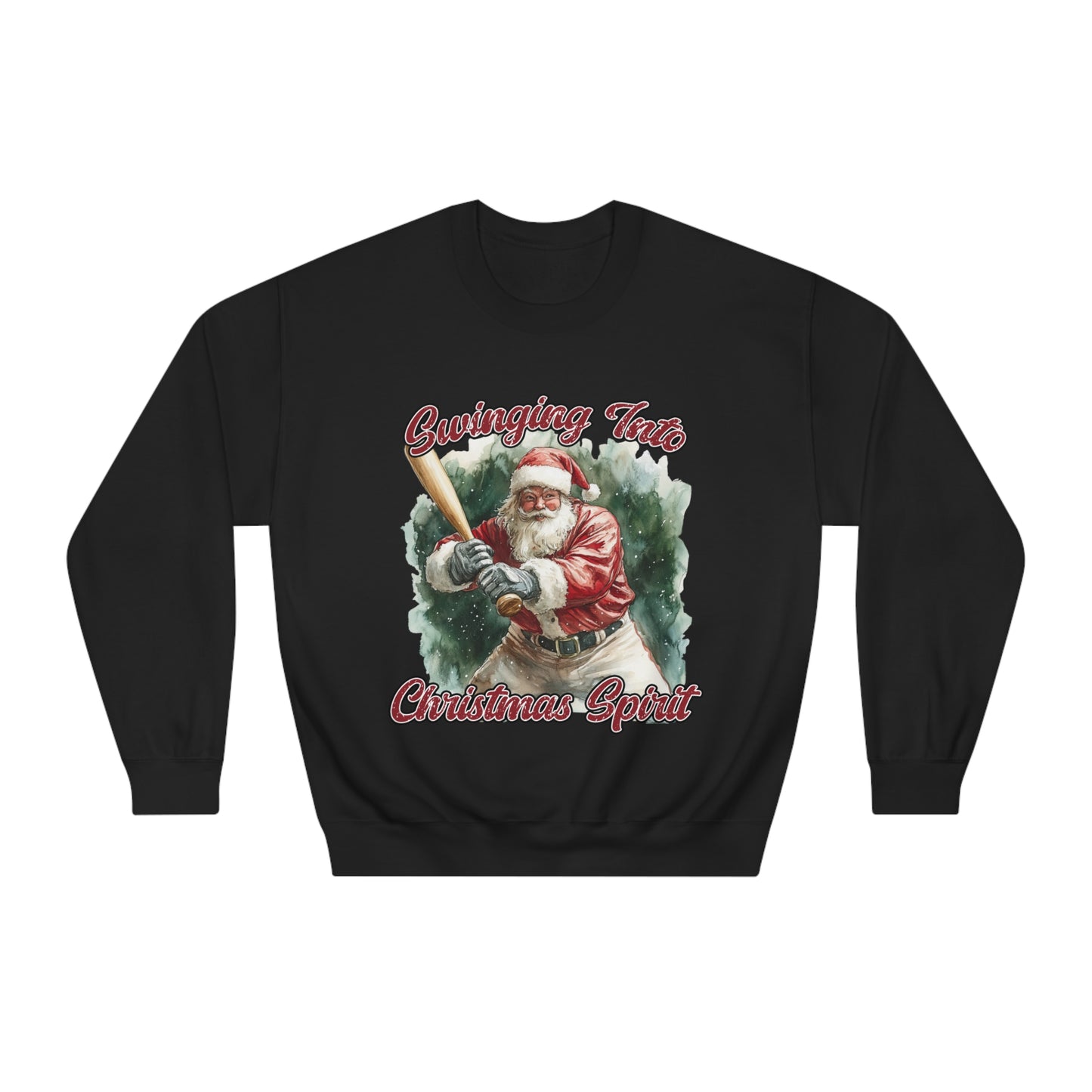 Swinging Into Christmas Spirit- Baseball Sweatshirt