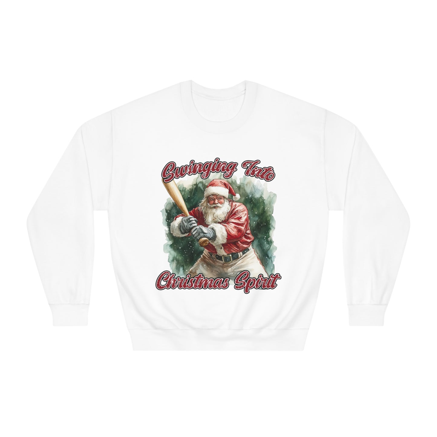 Swinging Into Christmas Spirit- Baseball Sweatshirt