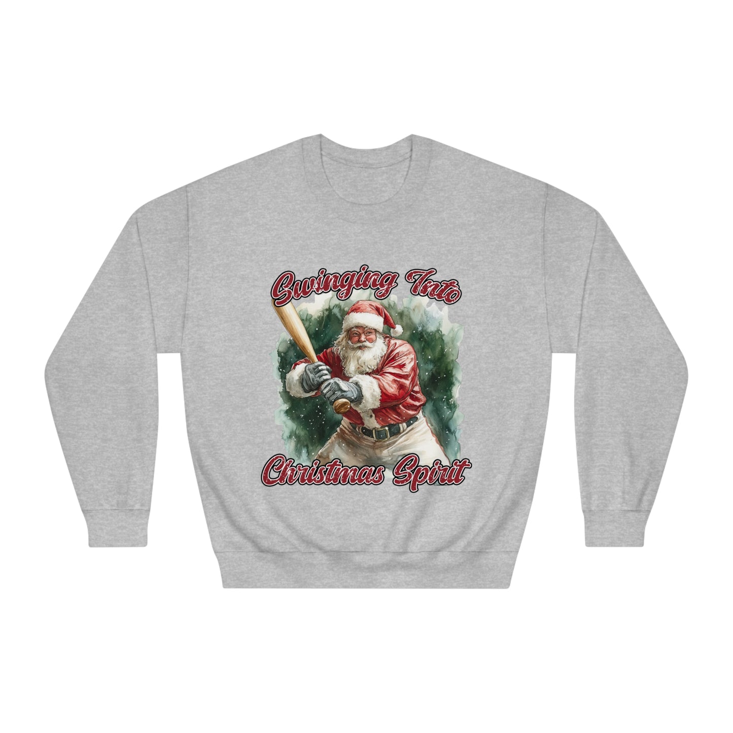 Swinging Into Christmas Spirit- Baseball Sweatshirt