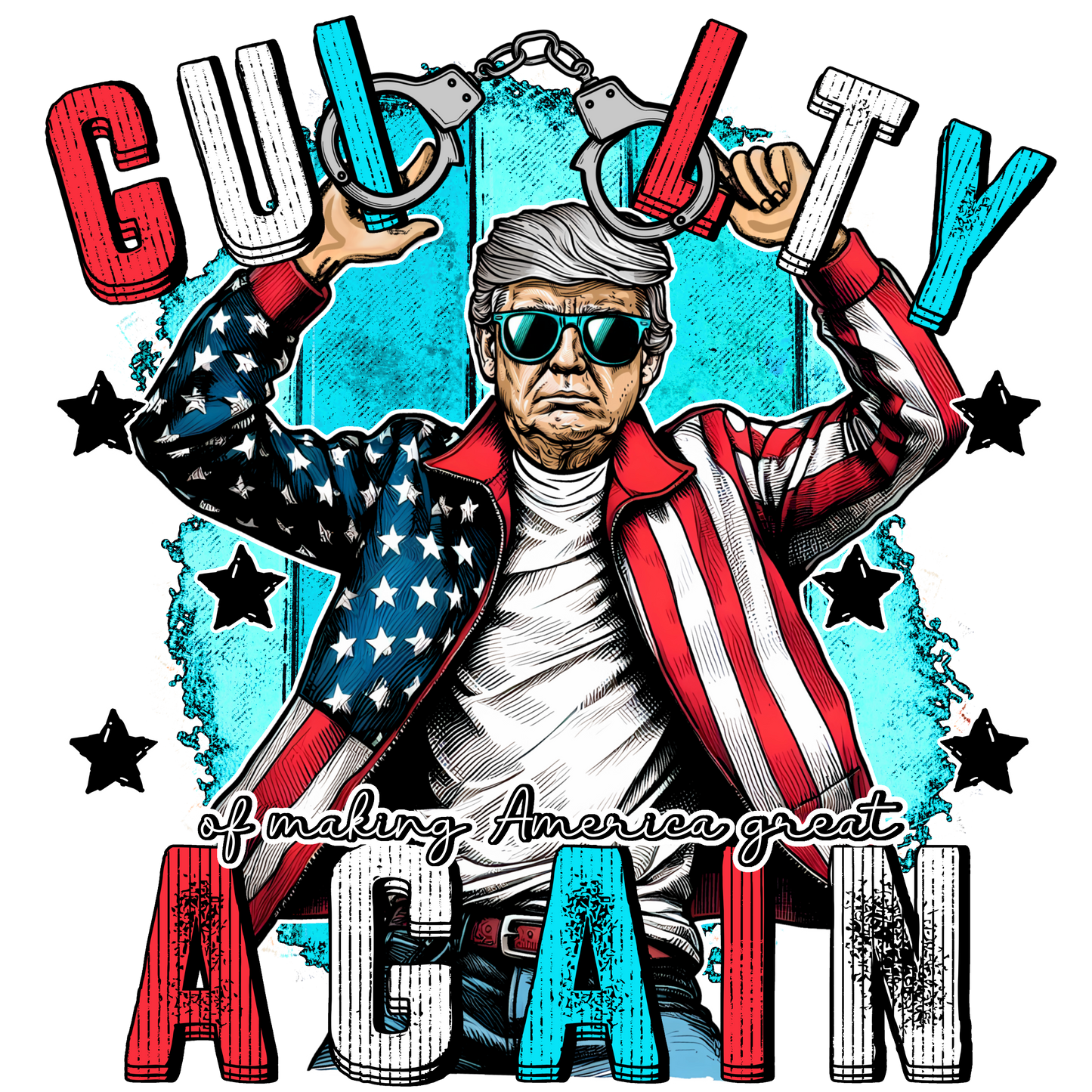 Trump DTF Gang Sheet featuring 4 designs!! 22x48 fits 10 adult designs