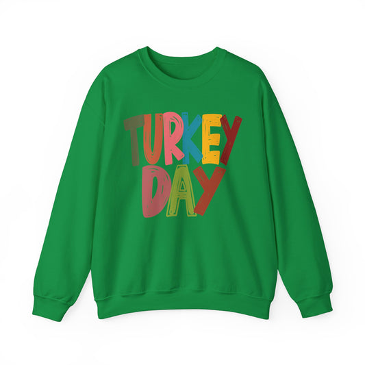 Turkey Day Thanksgiving Holiday Crewneck Sweatshirt