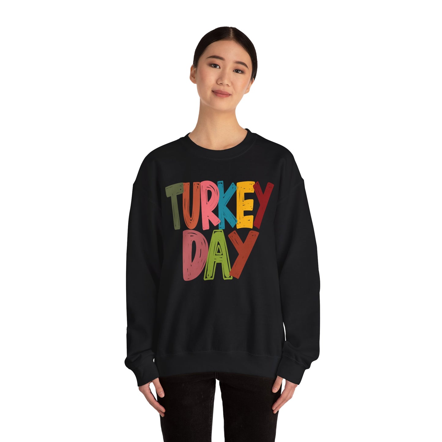 Turkey Day Thanksgiving Holiday Crewneck Sweatshirt