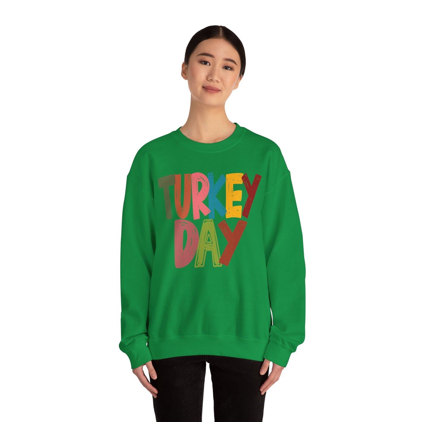 Turkey Day Thanksgiving Holiday Crewneck Sweatshirt