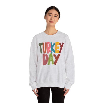 Turkey Day Thanksgiving Holiday Crewneck Sweatshirt