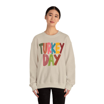 Turkey Day Thanksgiving Holiday Crewneck Sweatshirt