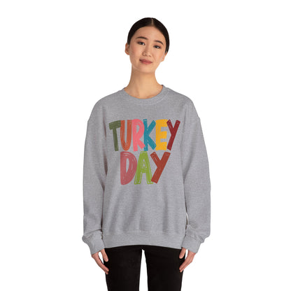 Turkey Day Thanksgiving Holiday Crewneck Sweatshirt