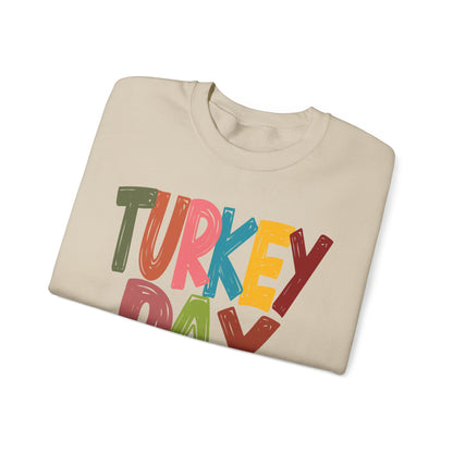 Turkey Day Thanksgiving Holiday Crewneck Sweatshirt