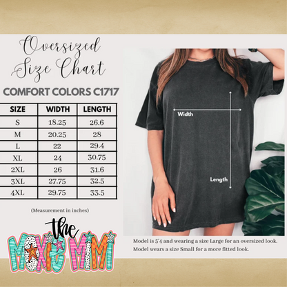 Happy Easter Carrot & Bow Oversided Comfort Colors Tshirt