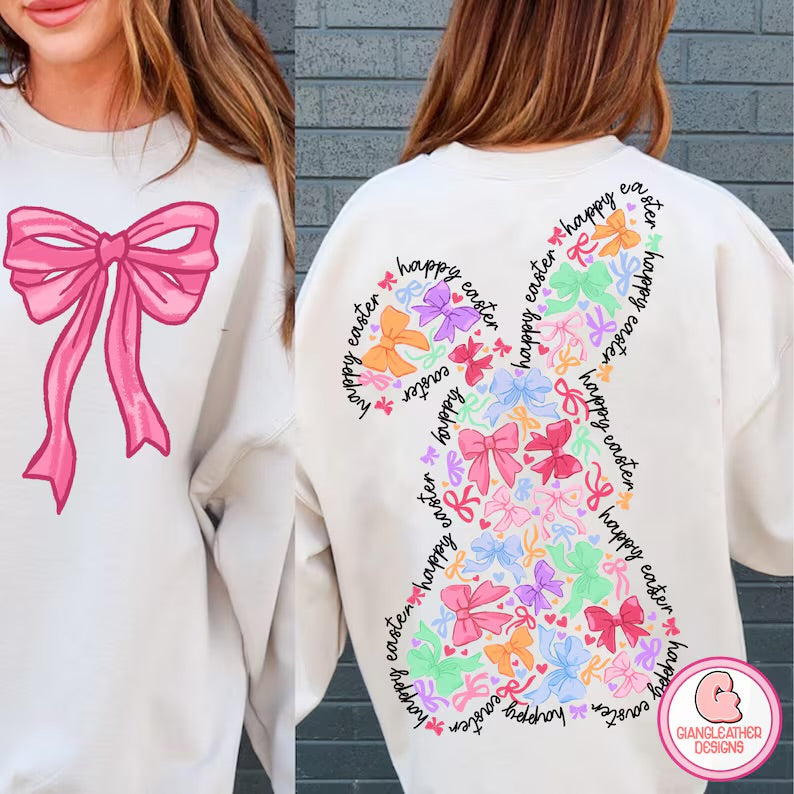 Bunnies & Bows (tshirt/long sleeve or sweatshirt -option)