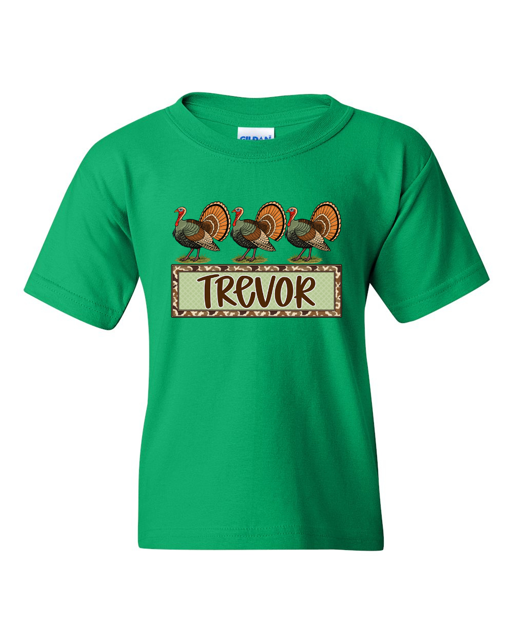 Trio Turkey Kids Youth Shirt-Long/Short Thanksgiving Fall
