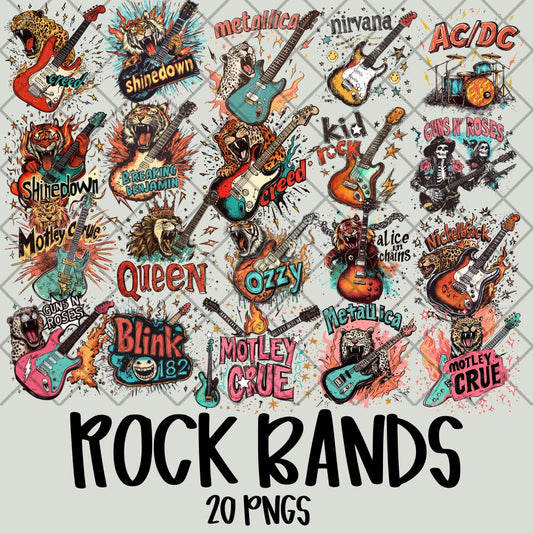 Rock Band Designs-Kid Rock, Motley Crue, Queen, AC/DC, Metallica, and others Sweatshirts
