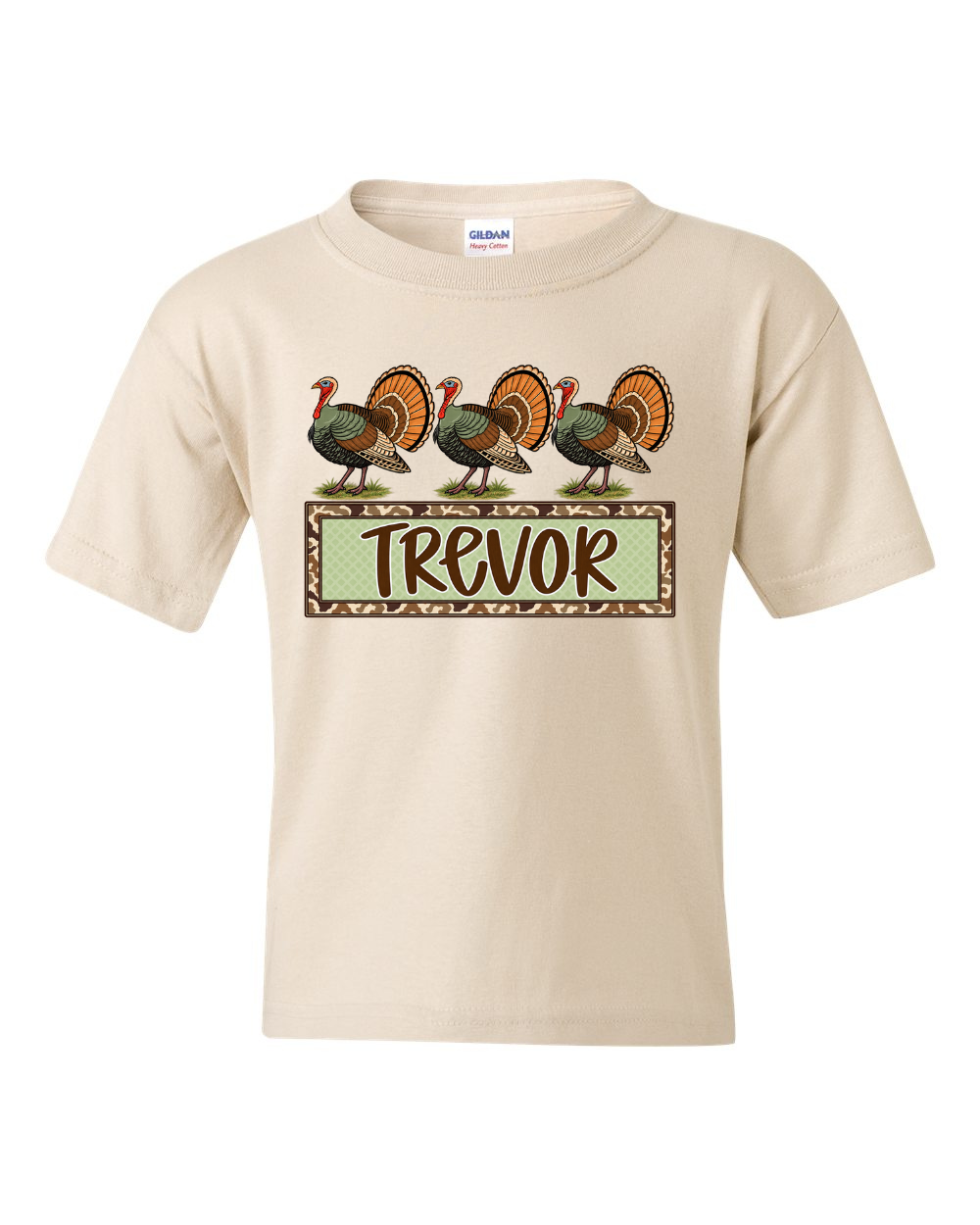 Trio Turkey Kids Youth Shirt-Long/Short Thanksgiving Fall