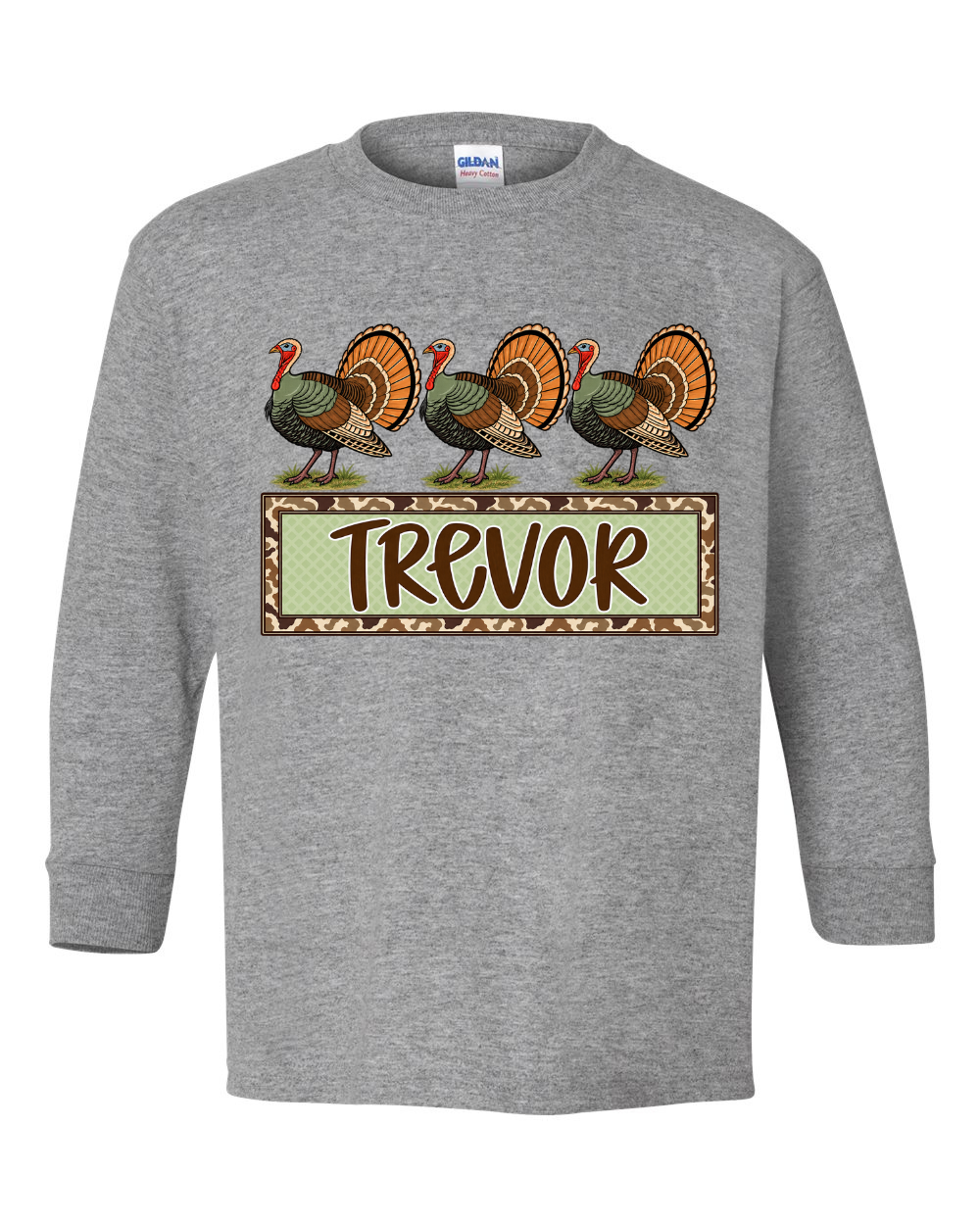 Trio Turkey Kids Youth Shirt-Long/Short Thanksgiving Fall